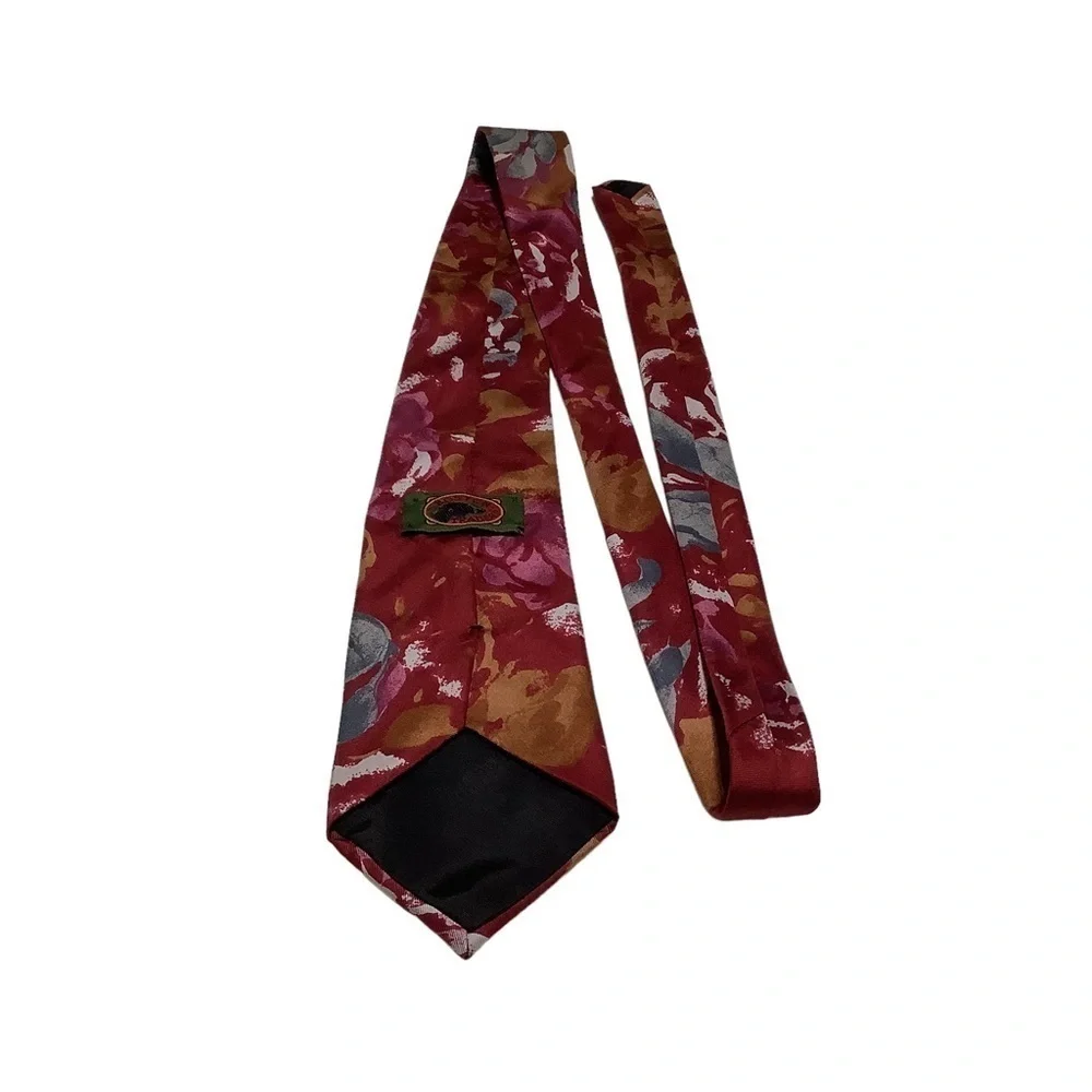 BOSTON TRADERS Abstract Floral Silk‎ Blend Neck Tie Lot OS
